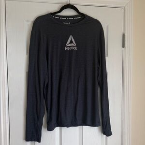 Reebok Men's Charcoal Long Sleeve Tee